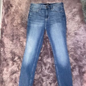 Blue high rise hollister jeans